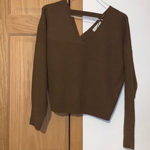 Pink Rose V-Neck Sweater